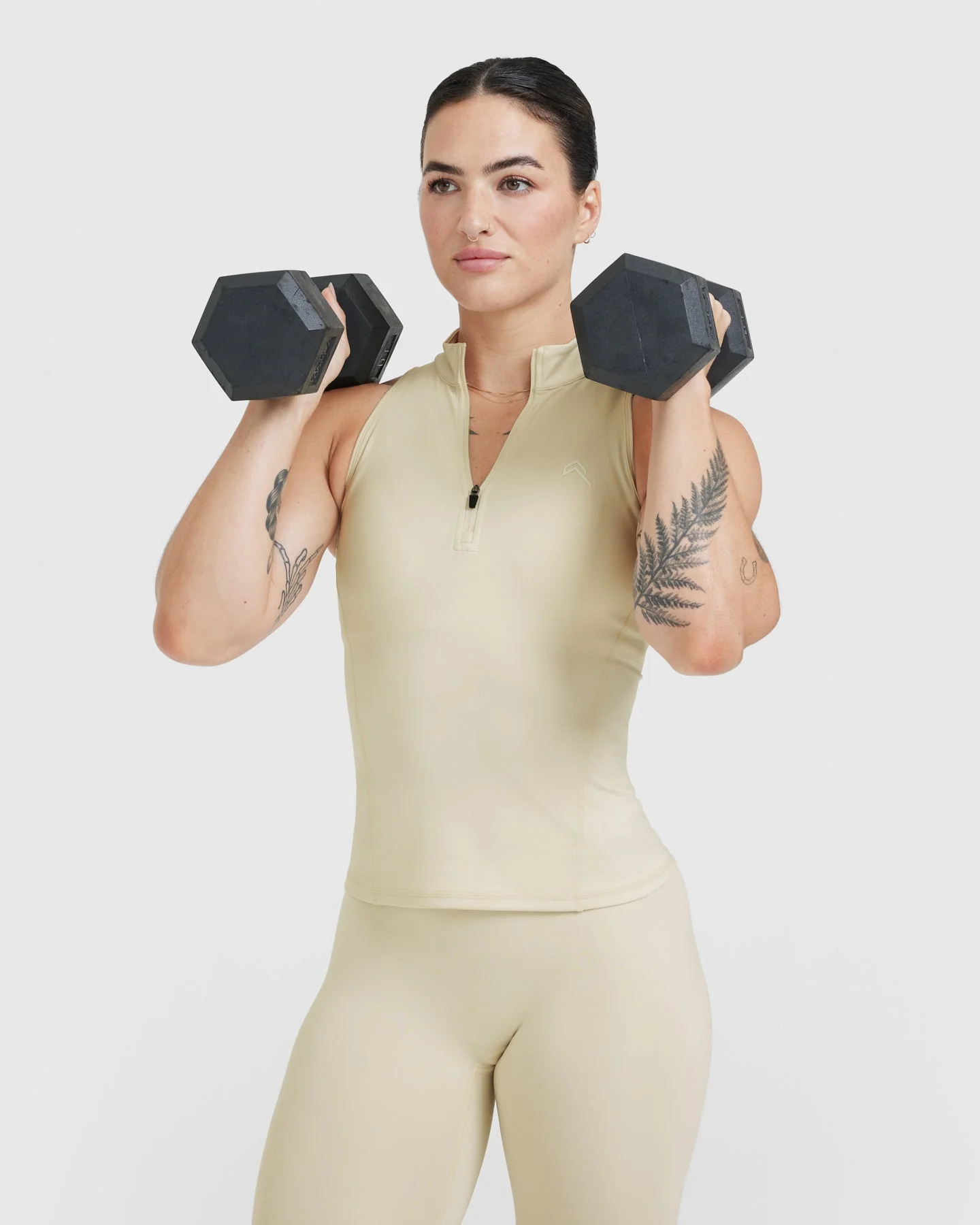 Timeless Half Zip Tank | Vanilla - Image 3