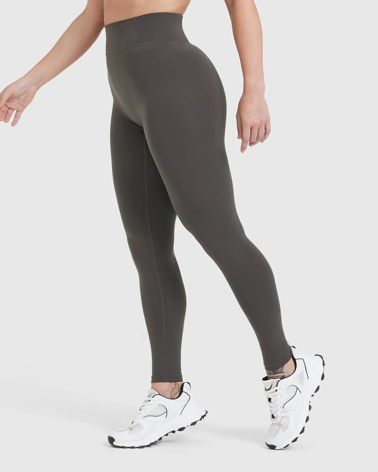 Timeless High Waisted Leggings | Deep Taupe - Image 3