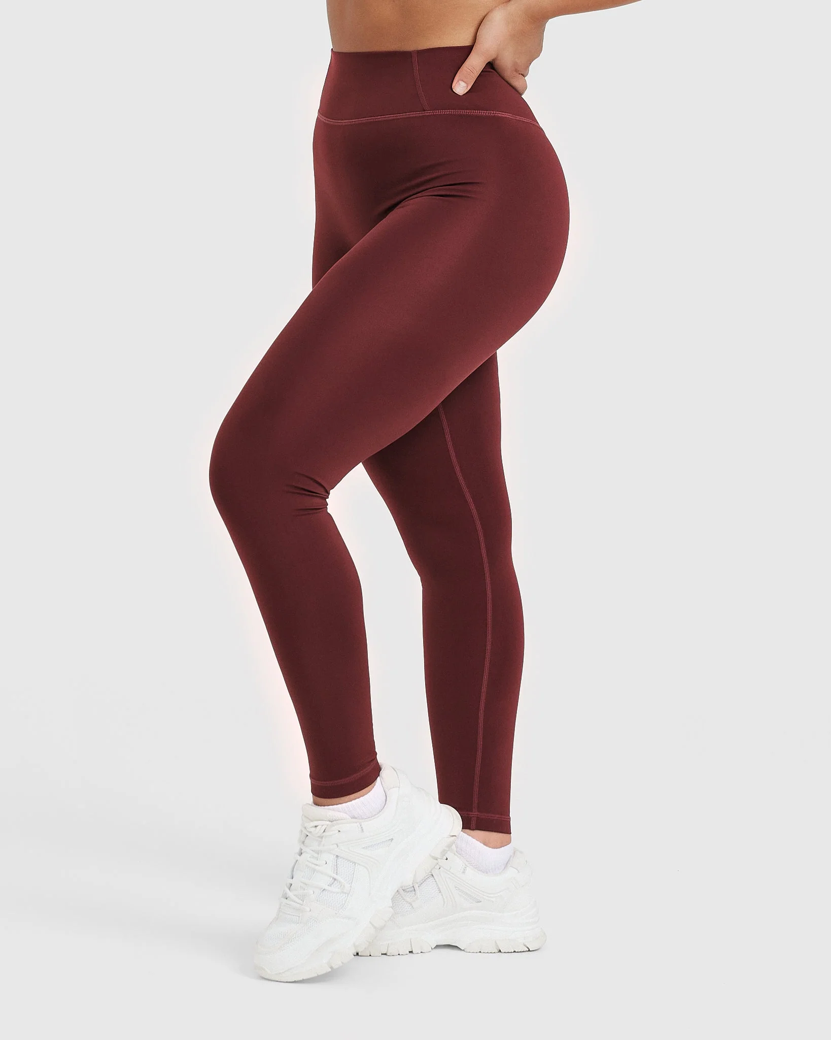 Timeless High Waisted Leggings | Mulled Wine - Image 3