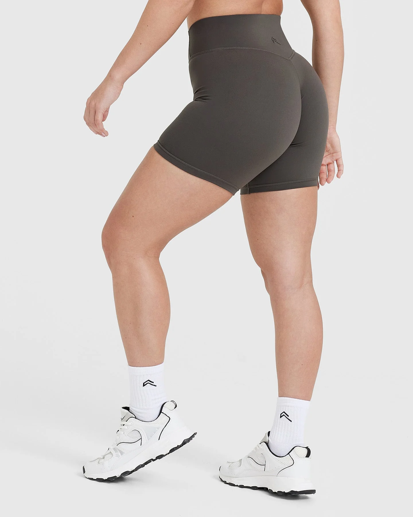 Timeless High Waisted Shorts 6" | Deep Taupe - Image 2