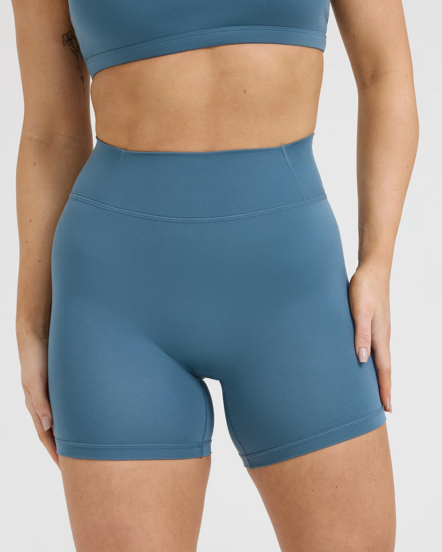 Timeless High Waisted Shorts 6" | Moonstone Blue - Image 4
