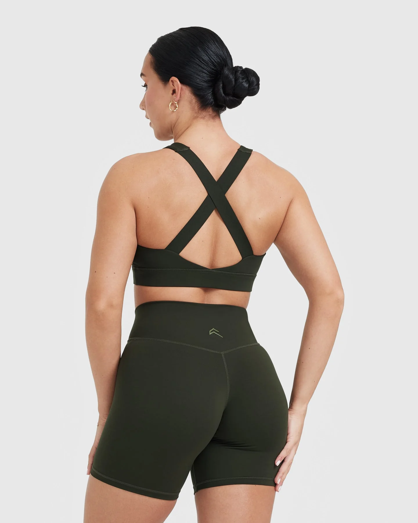 Timeless Wide Strap Sports Bra | Khaki - Image 2