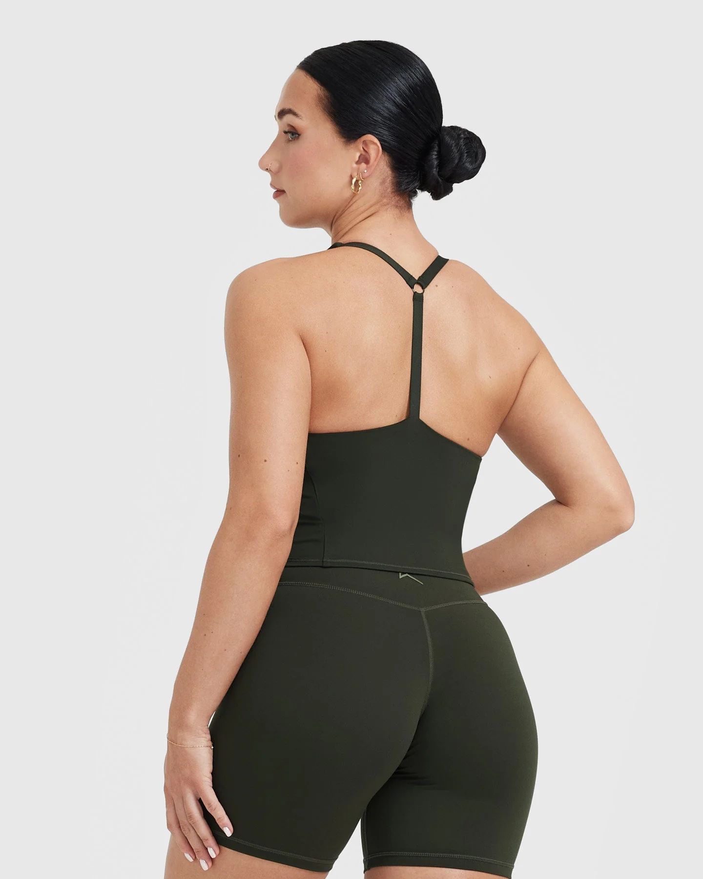 Timeless Square Neck Mid Vest | Khaki - Image 2