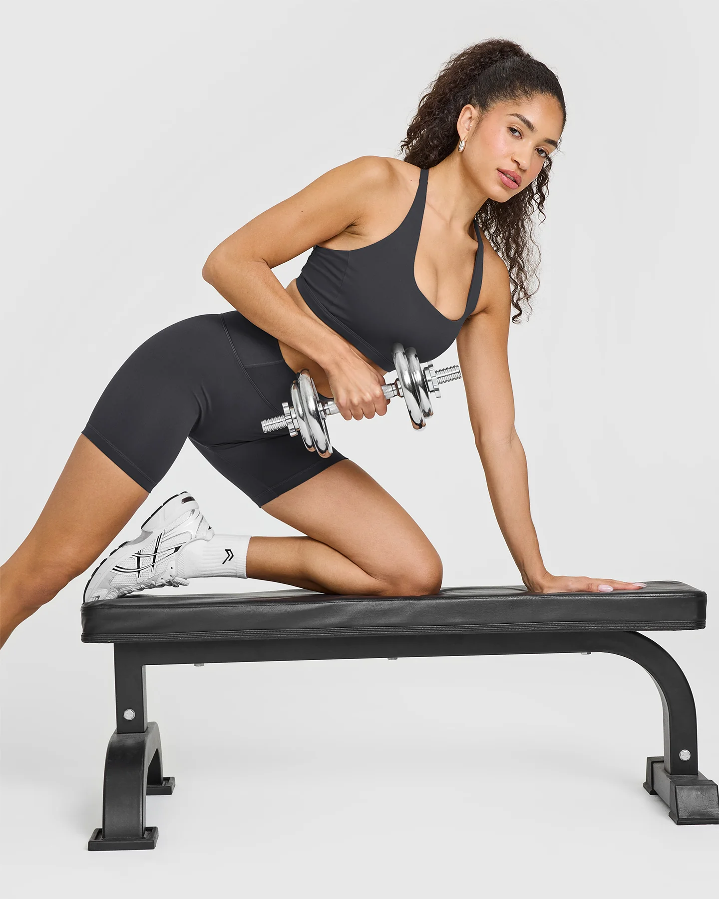 Timeless Square Neck Sports Bra | Coal - Image 6
