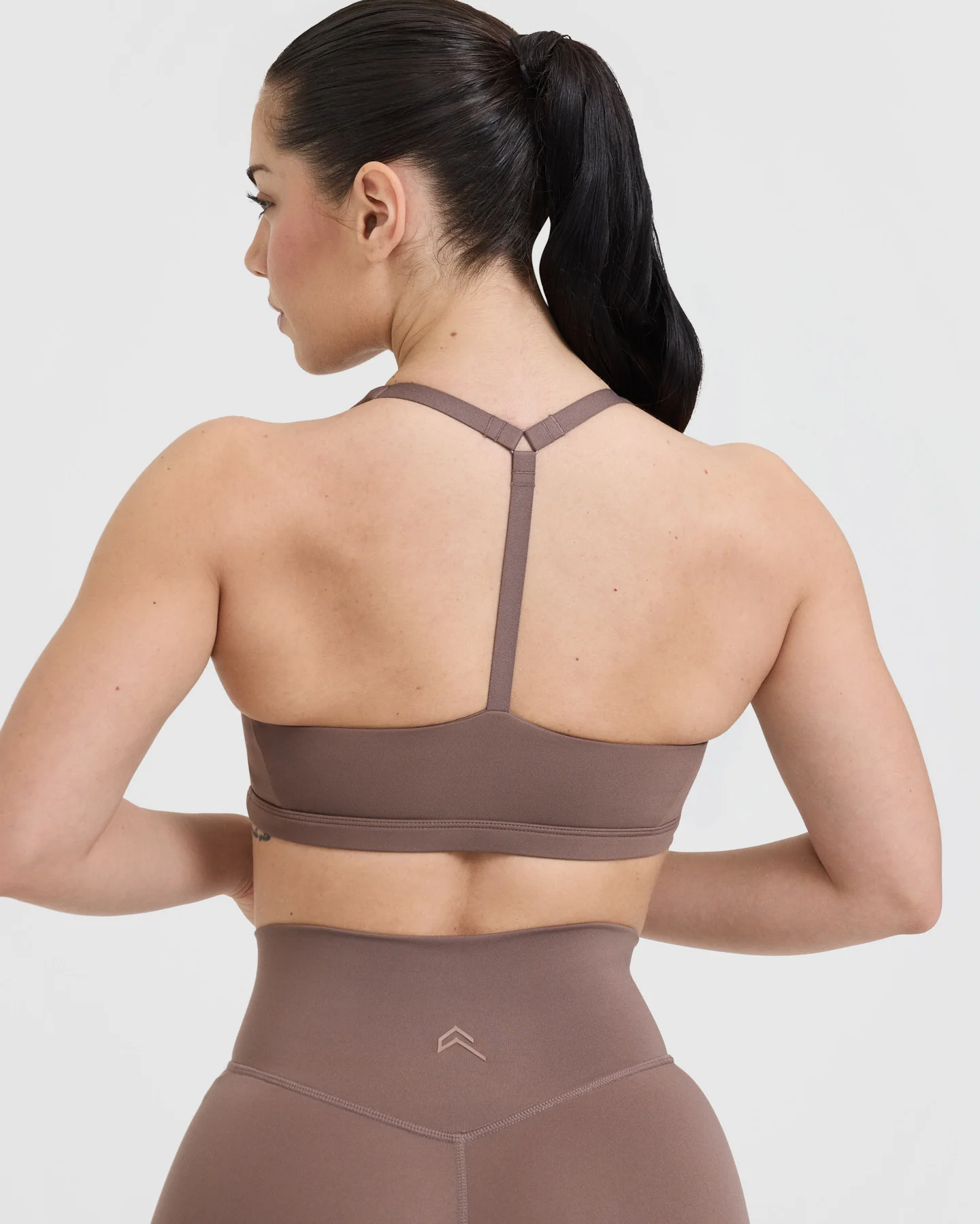 Timeless Square Neck Sports Bra | Cool Brown - Image 5