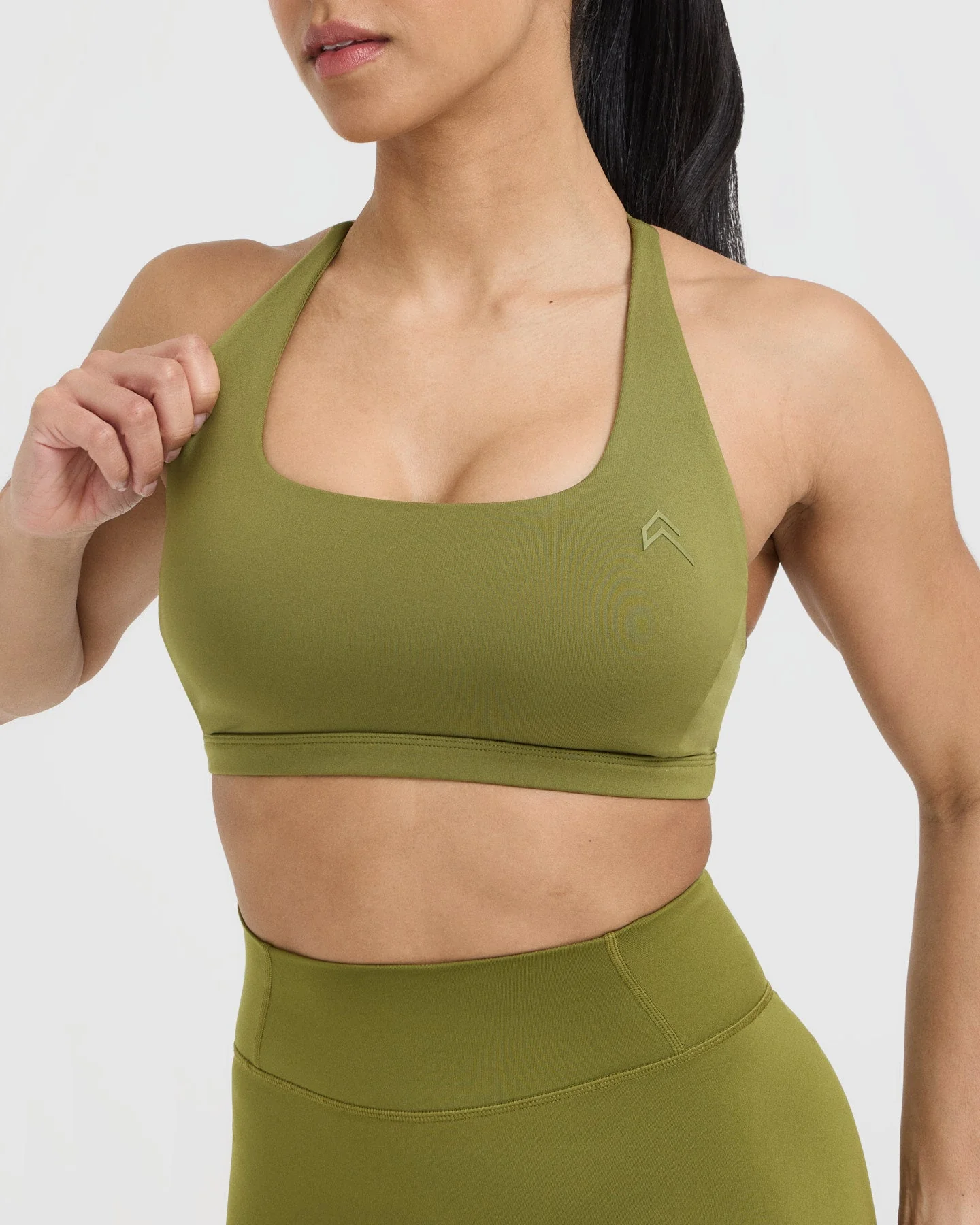 Timeless Square Neck Sports Bra | Olive Green - Image 4