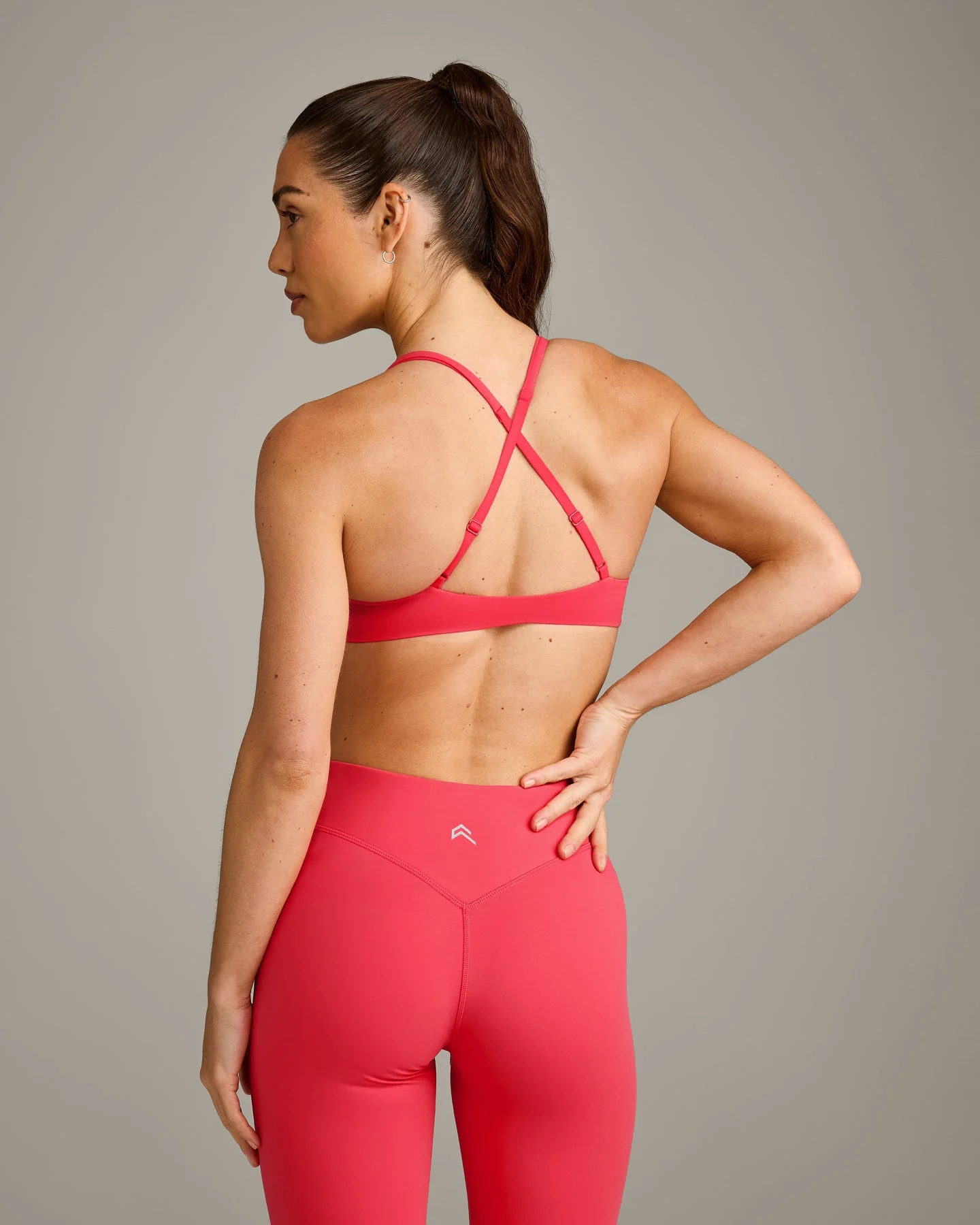 UnifiedMove™ Cross Back Sports Bra with Reflective Logo | Charged Pink - Image 2