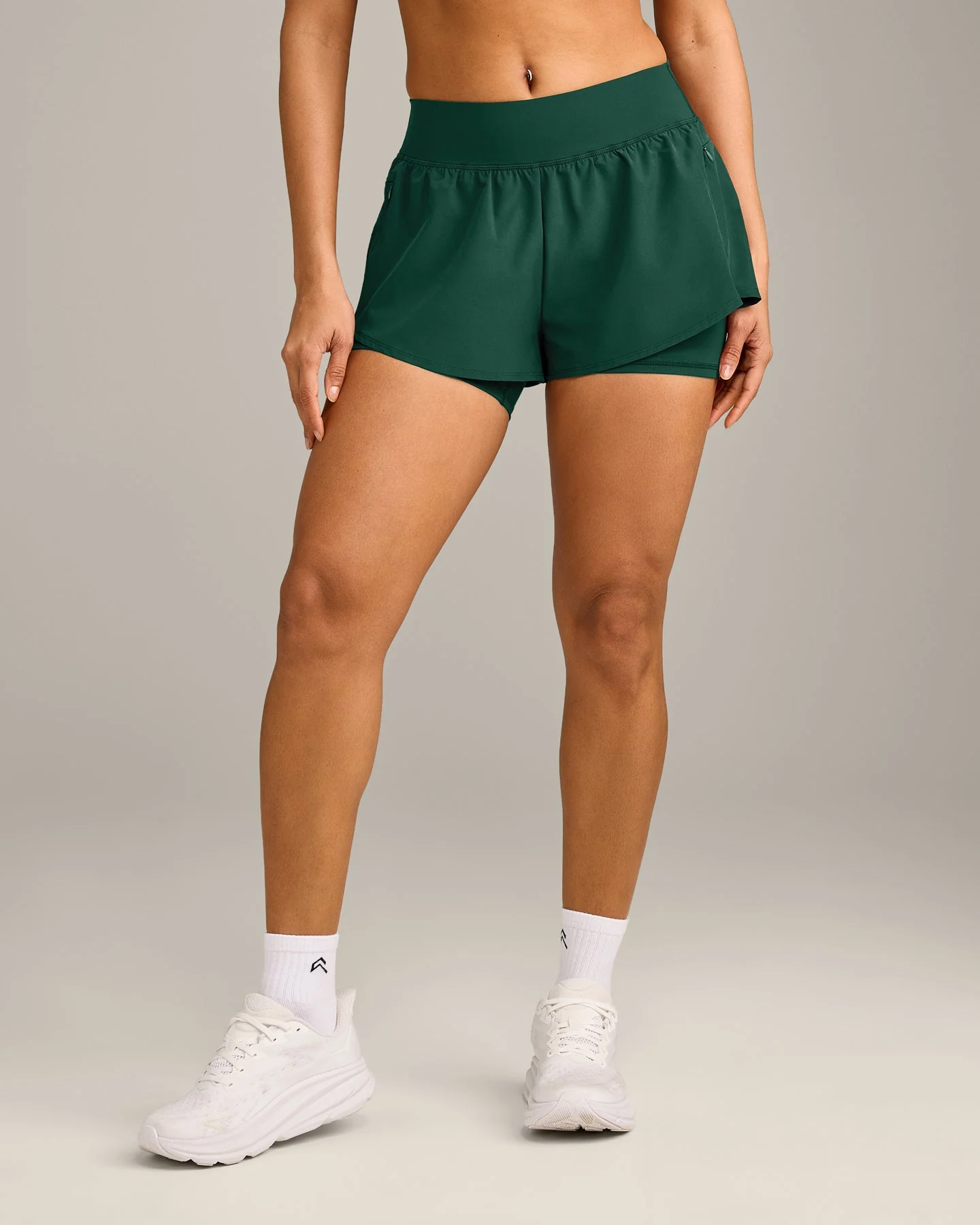 UnifiedMove™ Double Layer Shorts 5" with Reflective Logo | Racing Green - Image 2