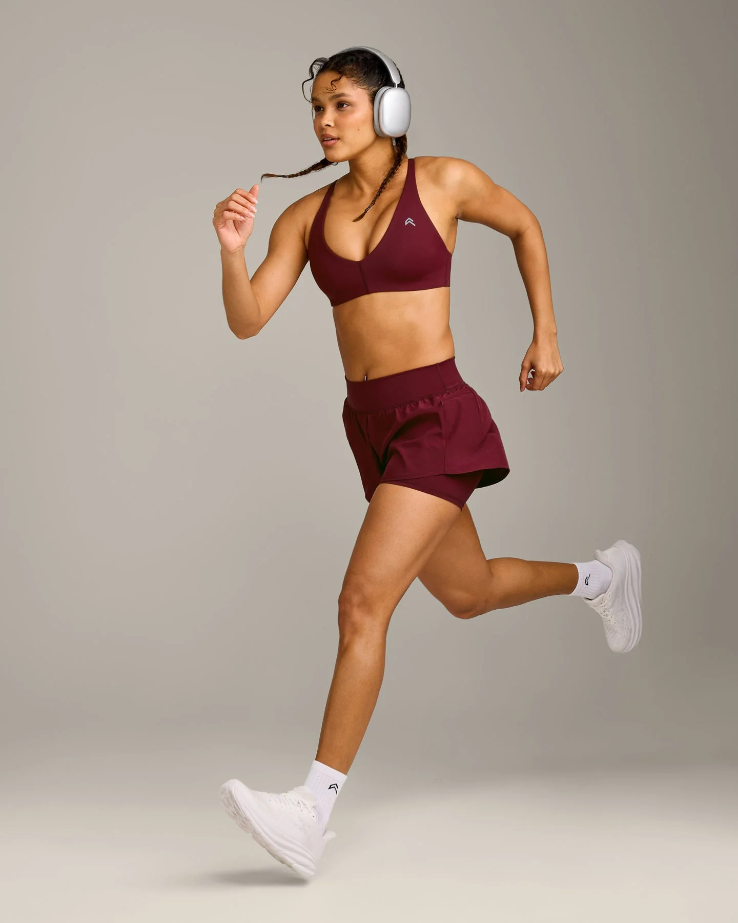 UnifiedMove™ Double Layer Shorts 5" with Reflective Logo | Rosewood - Image 3