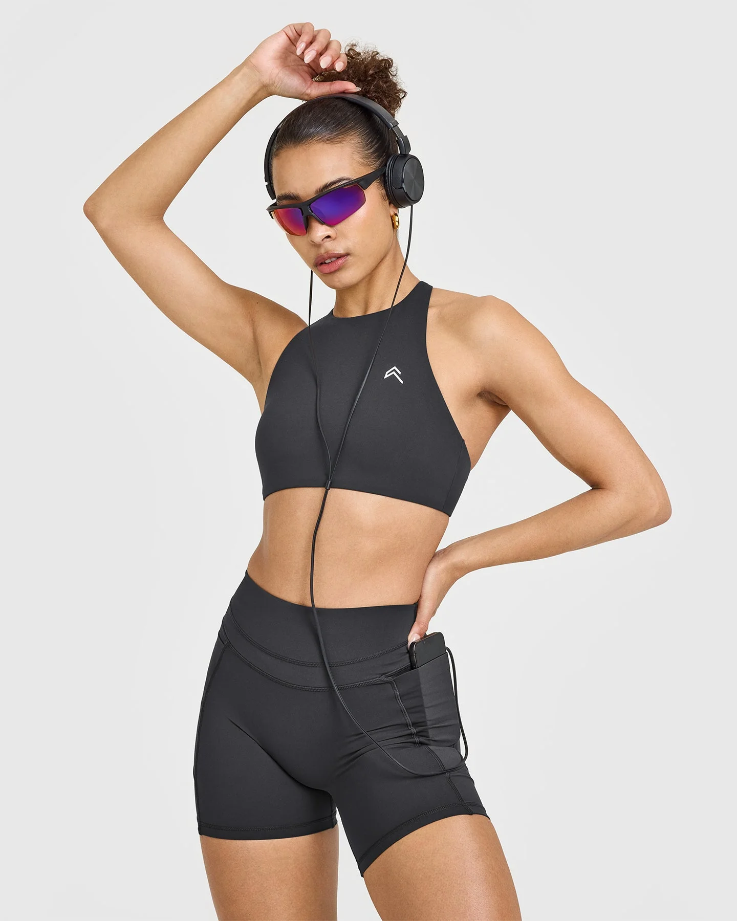 UnifiedMove™ High Waisted Pocket Shorts 6" | Coal - Image 6
