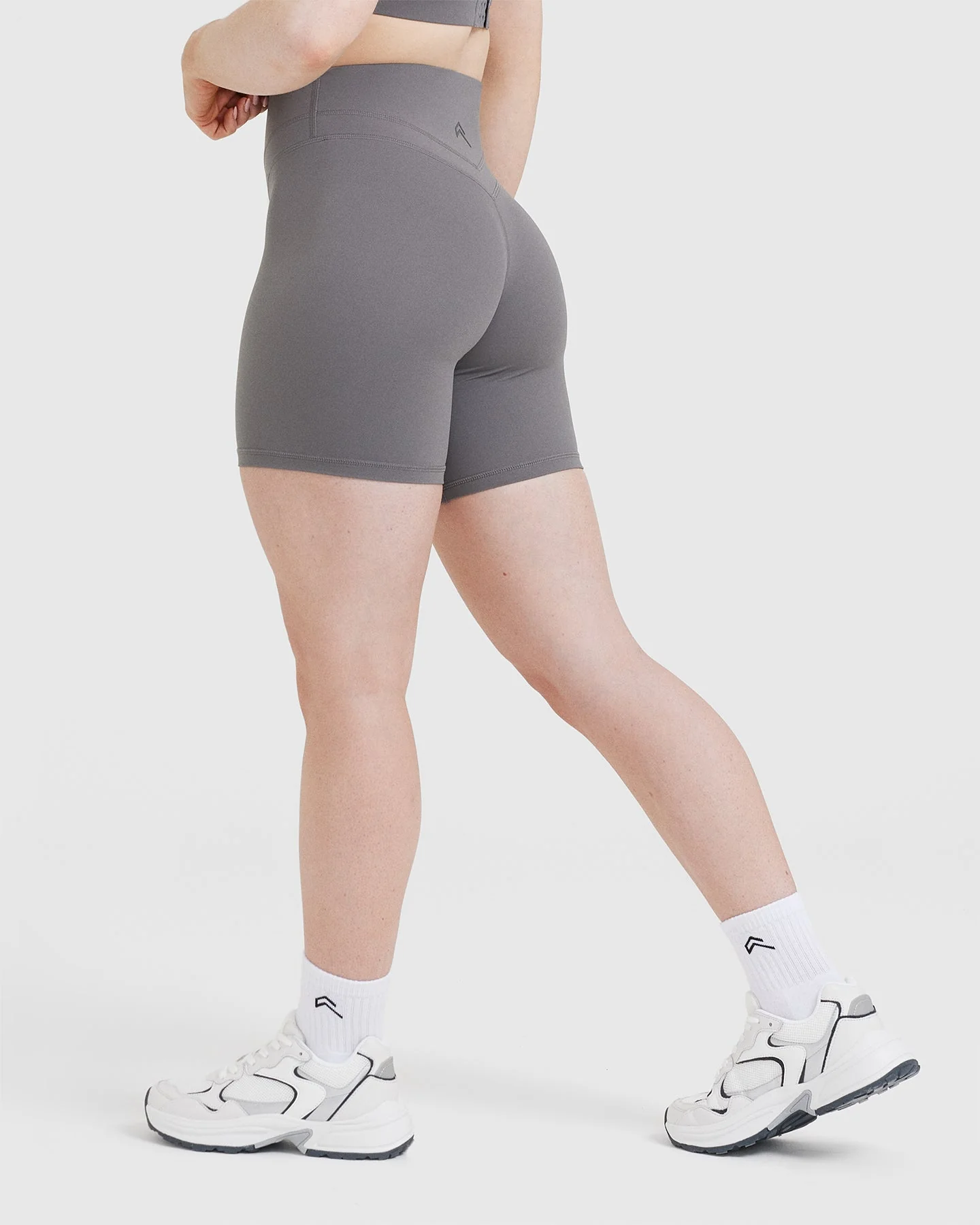 UnifiedMove™ High Waisted Shorts 6" | Ash Grey - Image 2