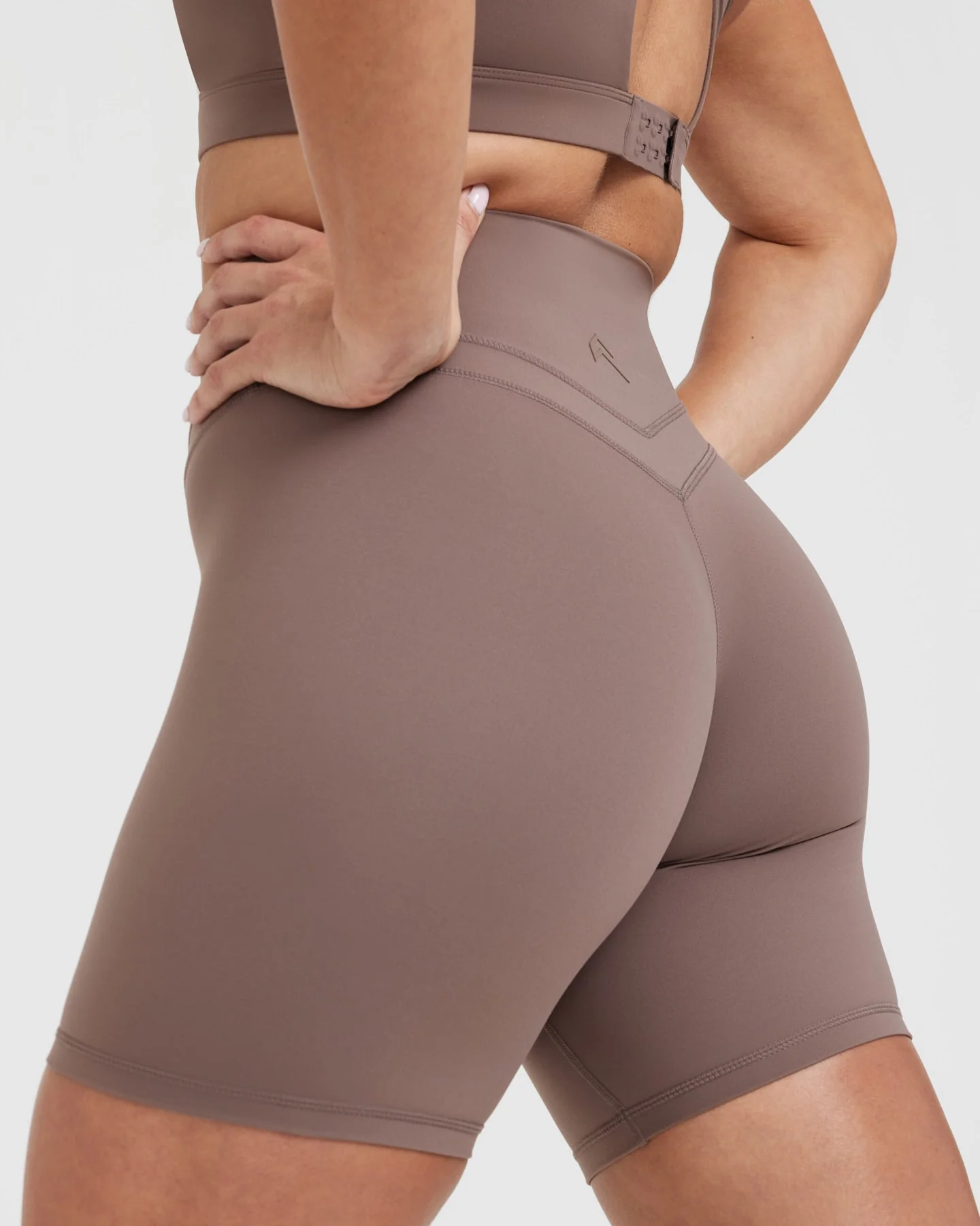 UnifiedMove™ High Waisted Shorts 6" | Cool Brown - Image 5