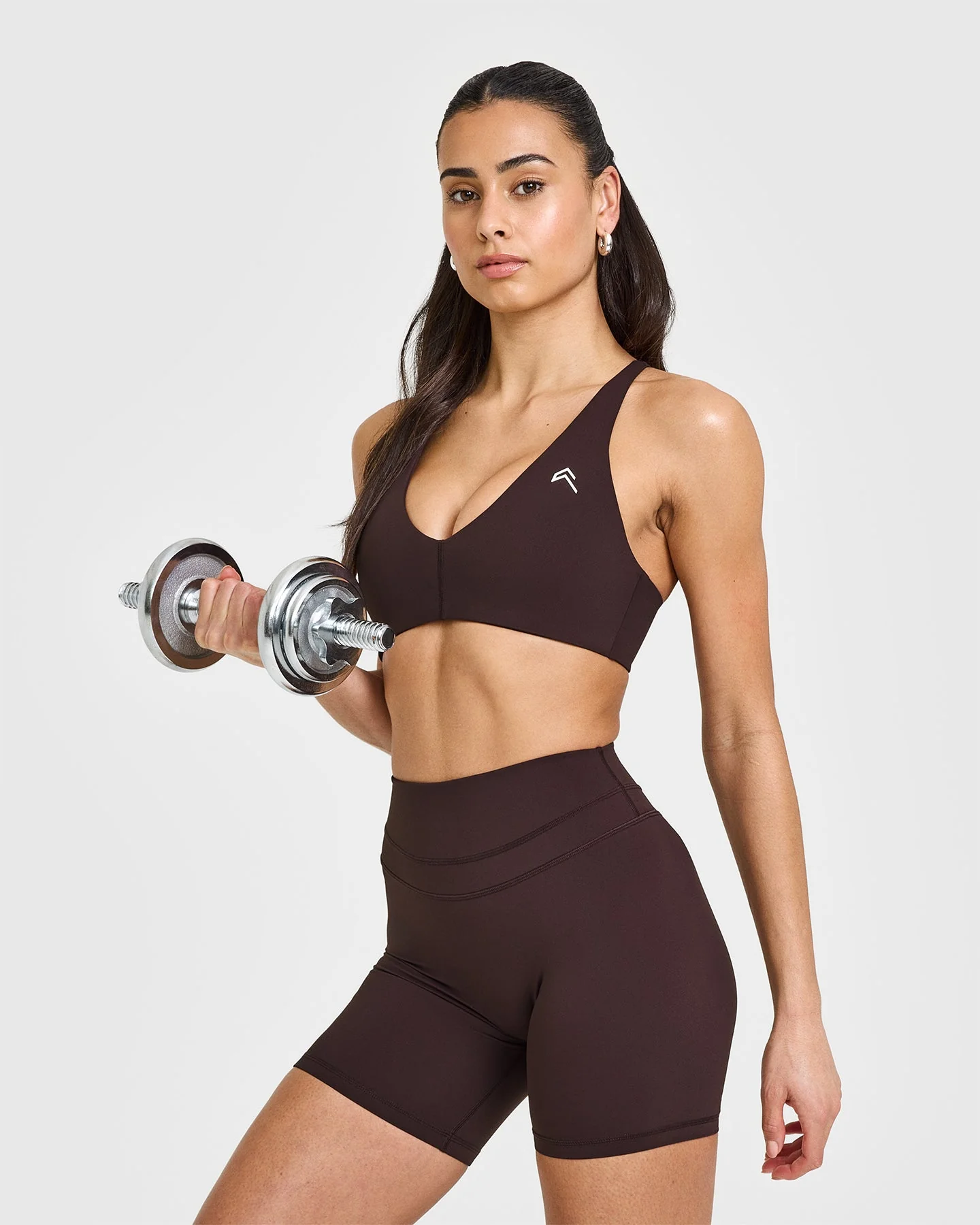 UnifiedMove™ High Waisted Shorts 6" | Plum Brown - Image 6