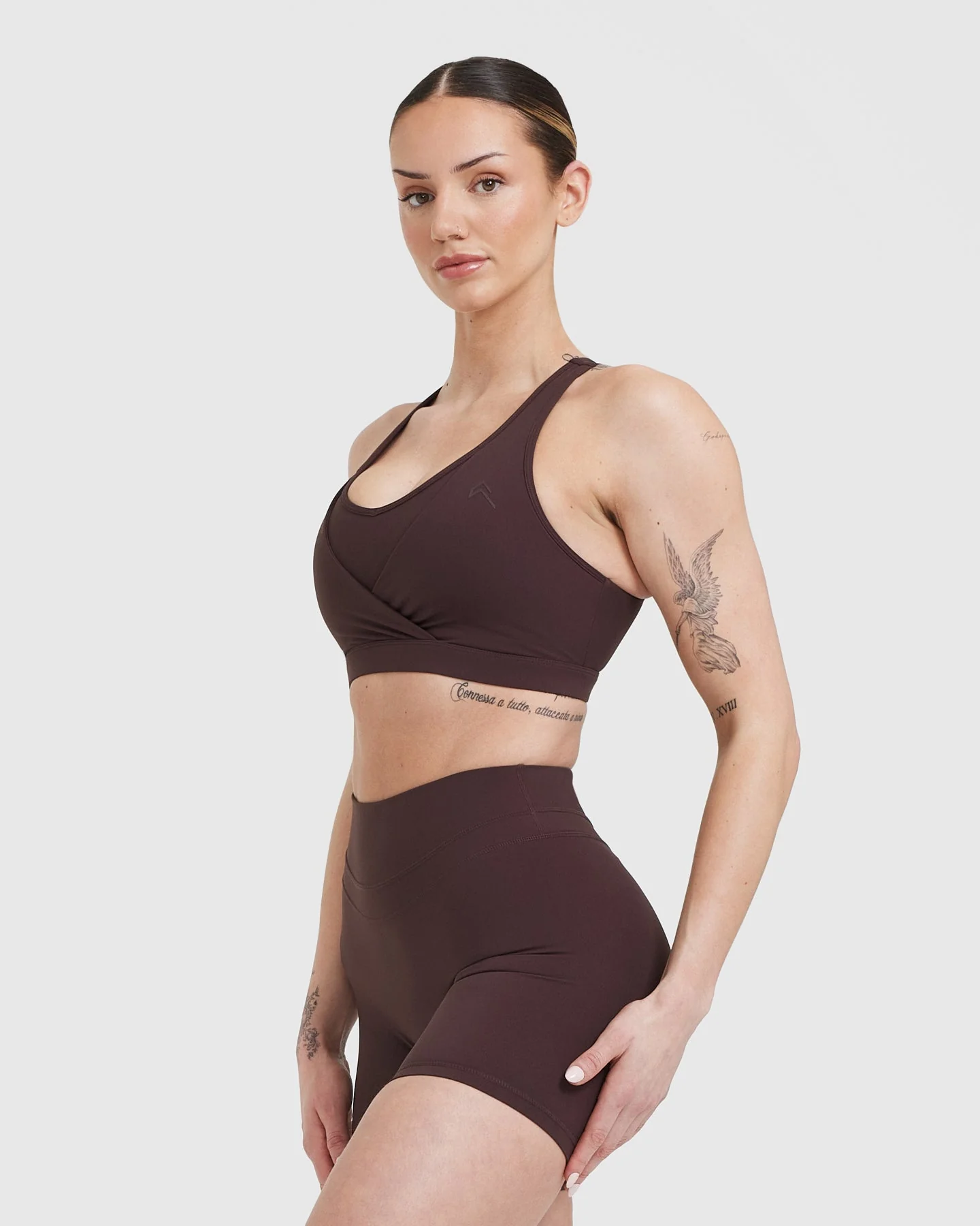 UnifiedMove™ Layered Sports Bra | Plum Brown - Image 3