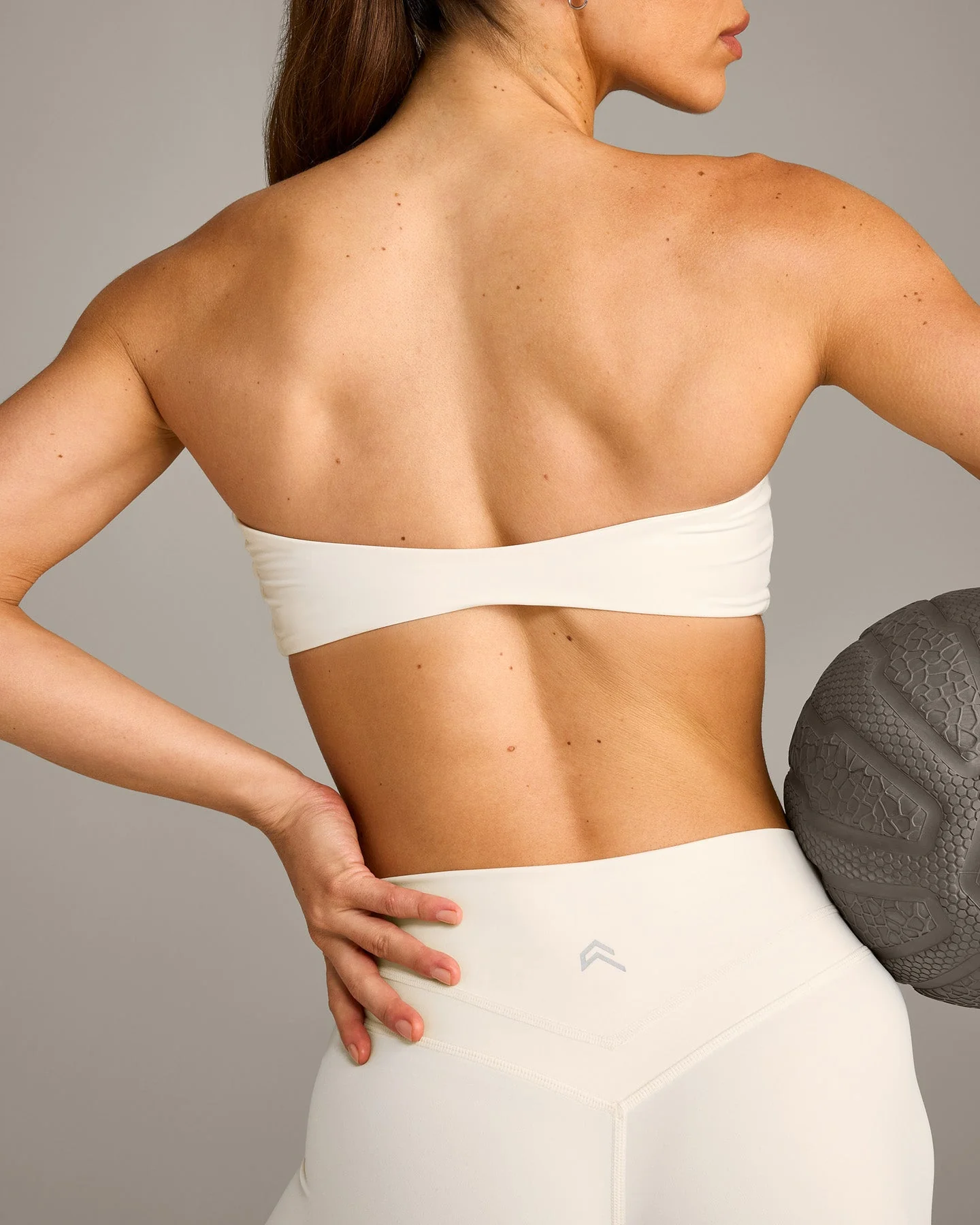 UnifiedMove™ Micro Bandeau Bralette with Reflective Logo | Marshmallow White - Image 6