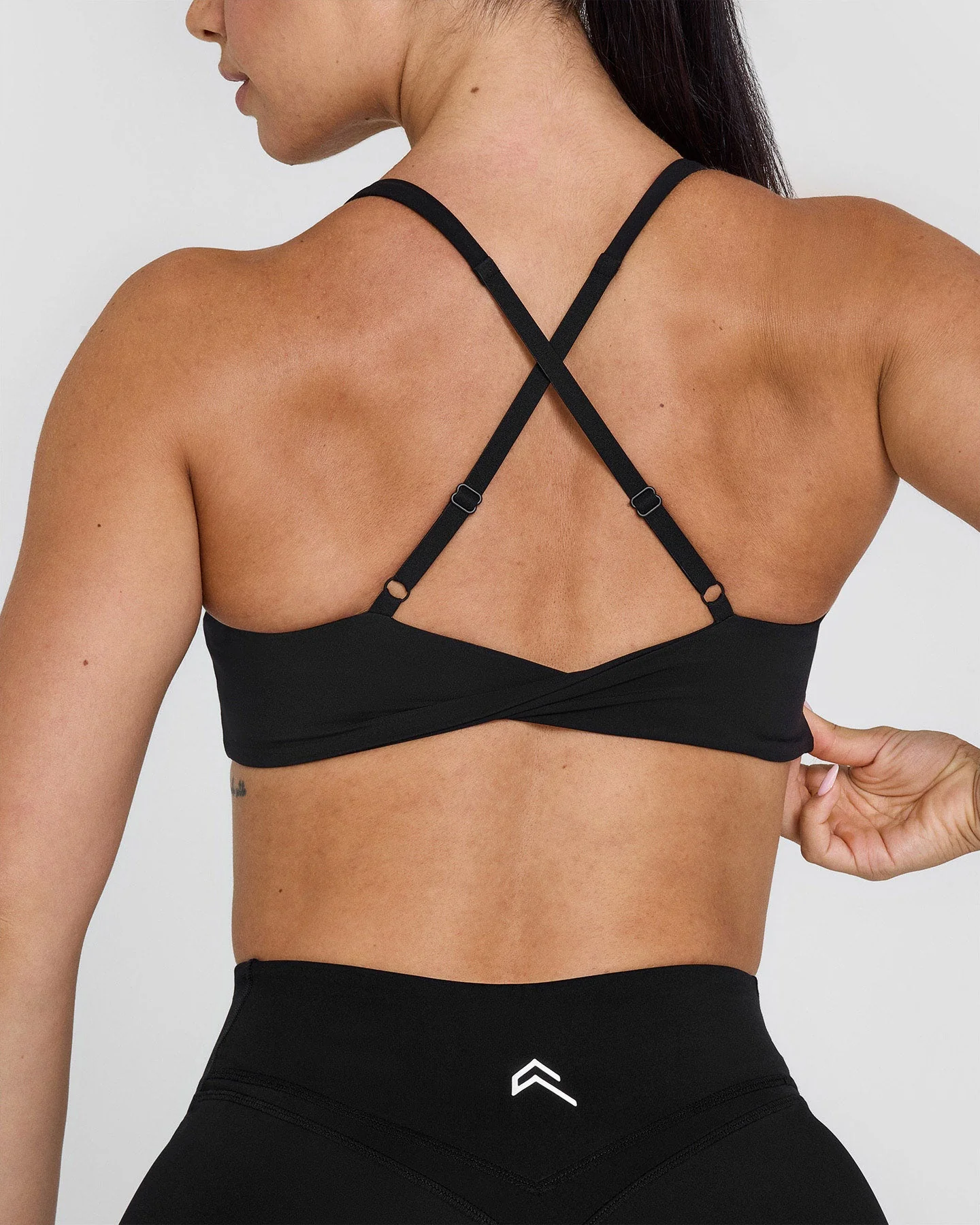 UnifiedMove™ Micro Bralette White Logo | Black - Image 5