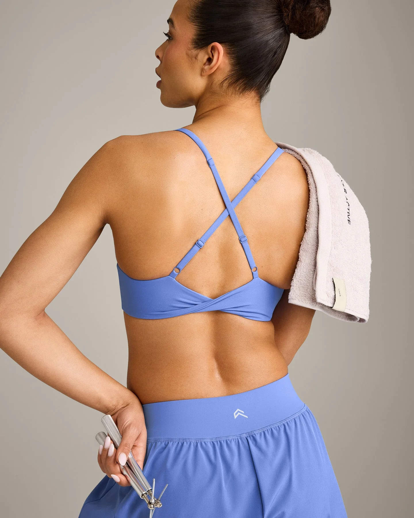 UnifiedMove™ Micro Bralette with Reflective Logo | Glaucous Blue - Image 4
