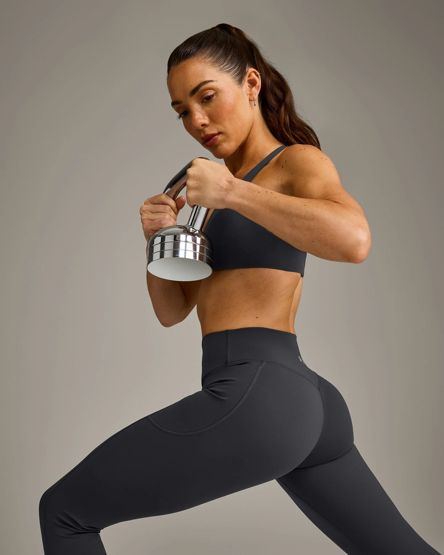 UnifiedMove™ Pocket Leggings with Bonding with Reflective Logo | Coal - Image 4