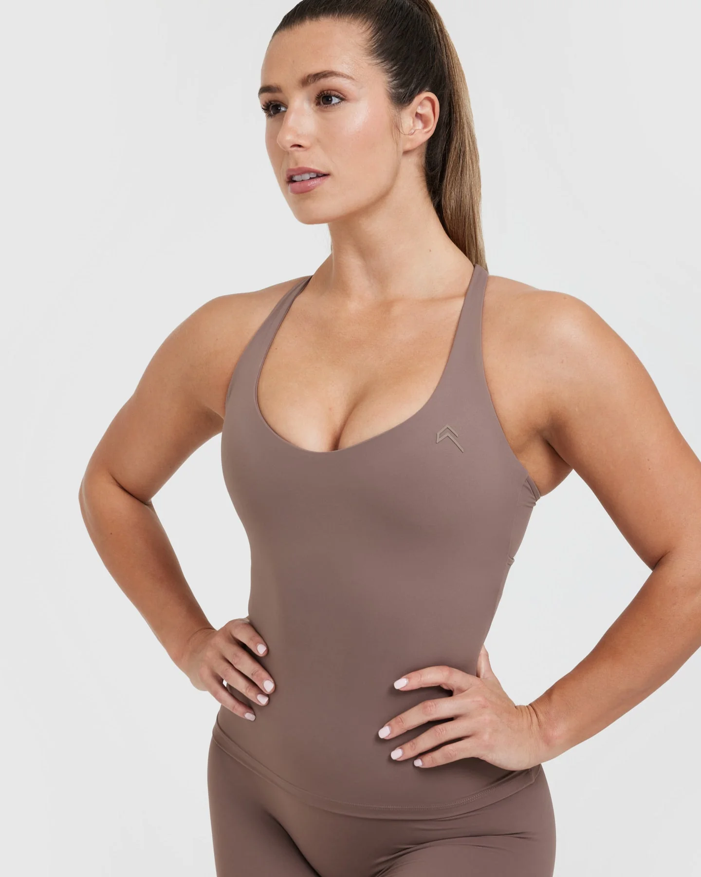 UnifiedMove™ V Neck Cross Back Vest | Cool Brown - Image 4