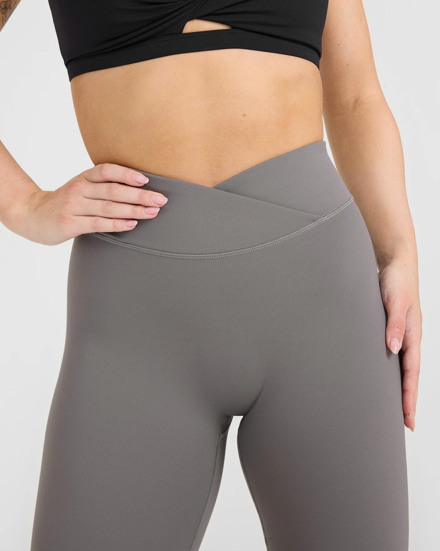UnifiedMove™ Wrap Flared Bottoms | Ash Grey - Image 4