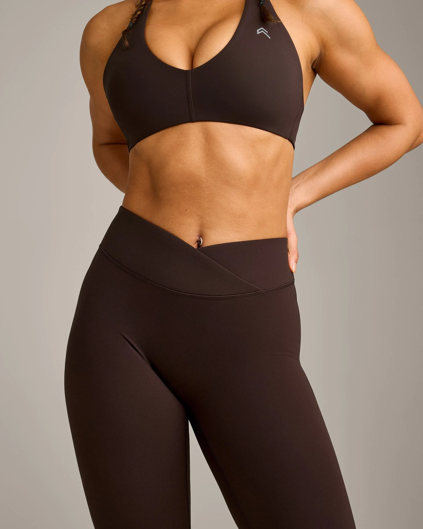 UnifiedMove™ Wrap Leggings with Reflective Logo | 70% Cocoa - Image 5