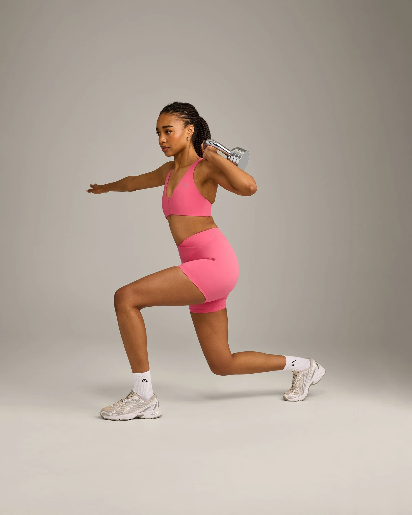 UnifiedMove™ Wrap Shorts 6" with Reflective Logo | Hot Girl Pink - Image 3