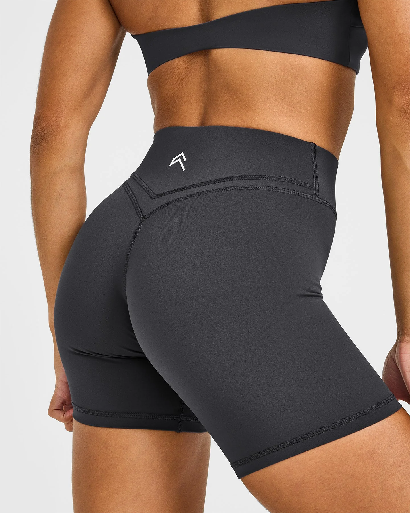 UnifiedMove™ Wrap Shorts White Logo 6" | Coal - Image 4