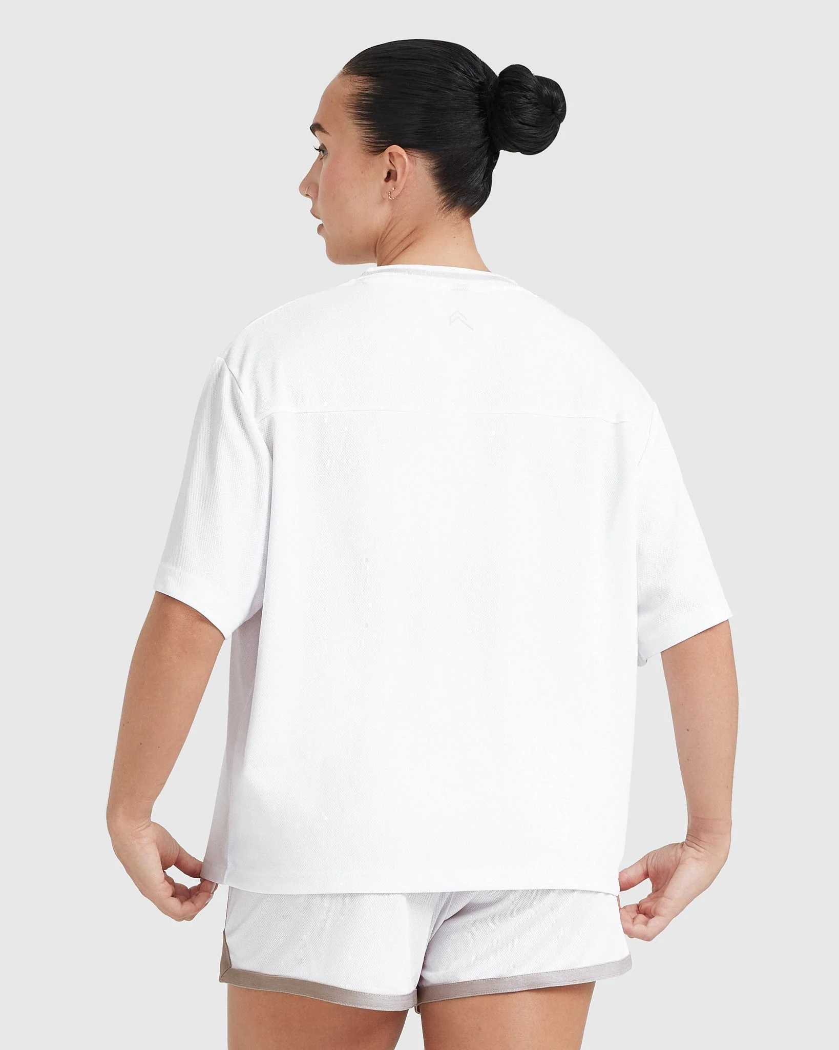 Varsity V Neck Short Sleeve T-Shirt | White - Image 2